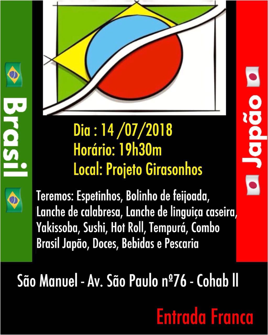 received_17140434653835084938985234551059555 Projeto Girasonhos realiza Festa Brasil Japão dia 14