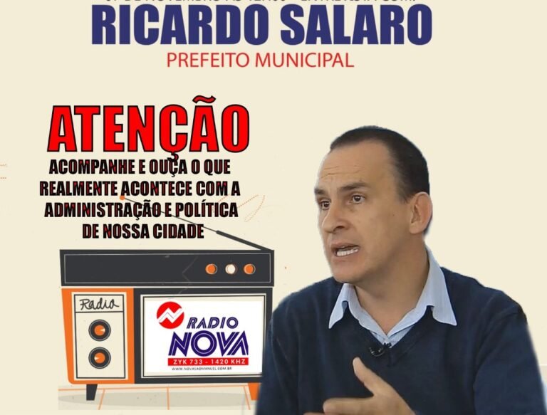 Ricardo Salaro explica reforma administrativa nesta quarta na Rádio Nova!