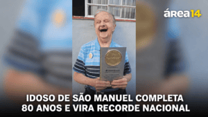 IDOSO DE SÃO MANUEL COMPLETA 80 ANOS E VIRA O BRASILEIRO MAIS LONGEVO COM SÍNDROME DE DOWN
