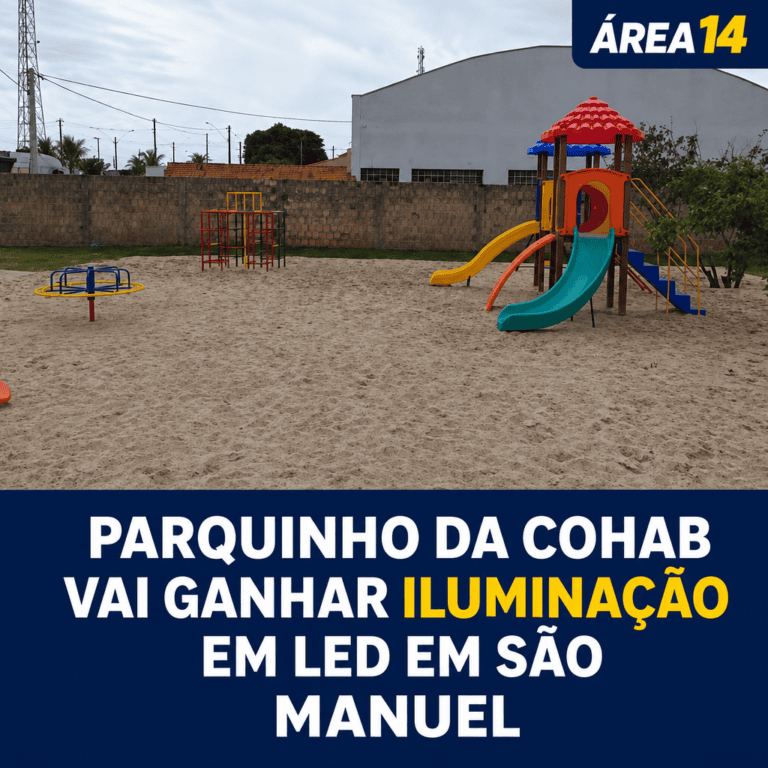 PARQUINHO DA COHAB VAI GANHAR ILUMINAÇÃO EM LED EM SÃO MANUEL