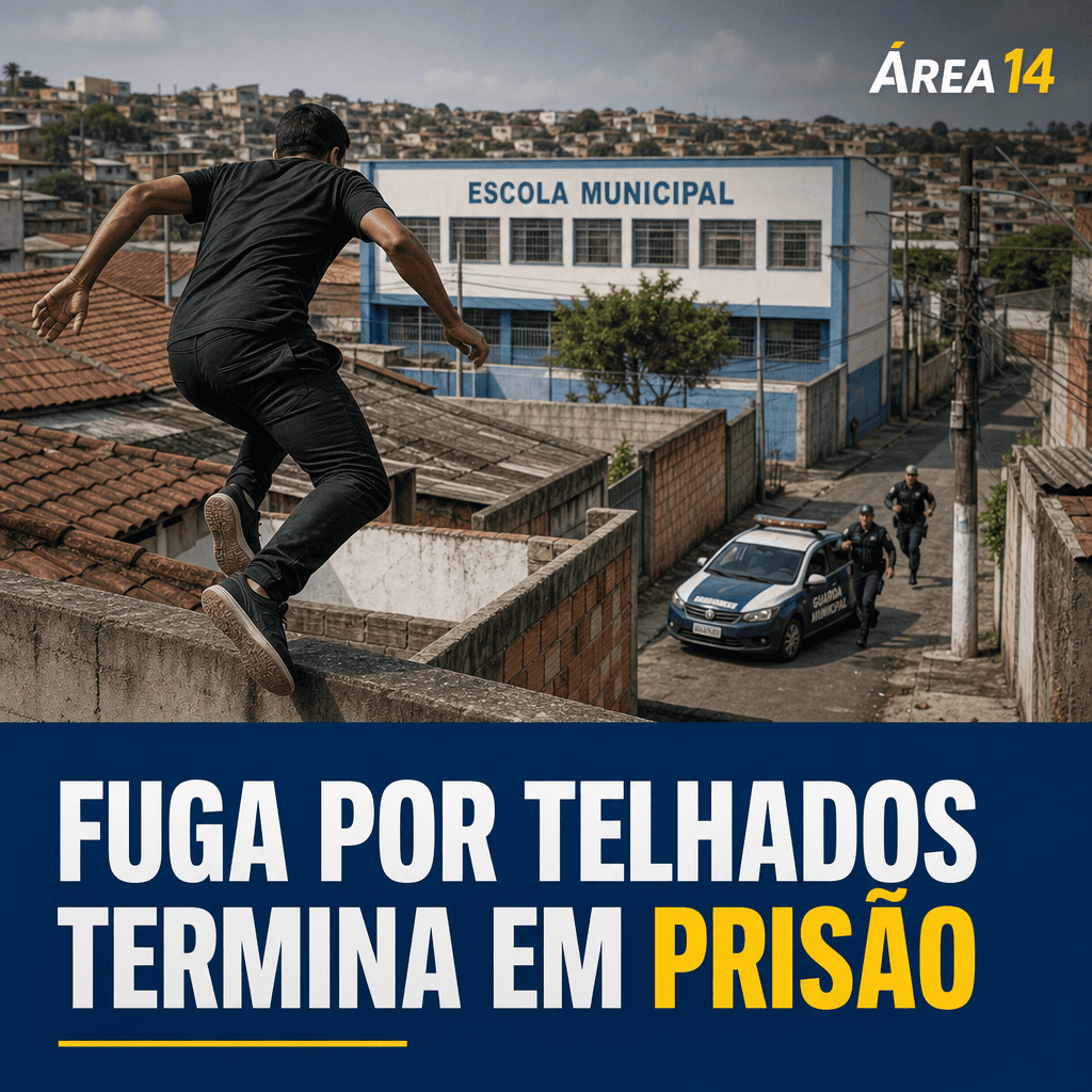 PROCURADO PELA JUSTIÇA FUGE POR TELHADOS, INVADE ESCOLA E É PRESO EM SÃO MANUEL