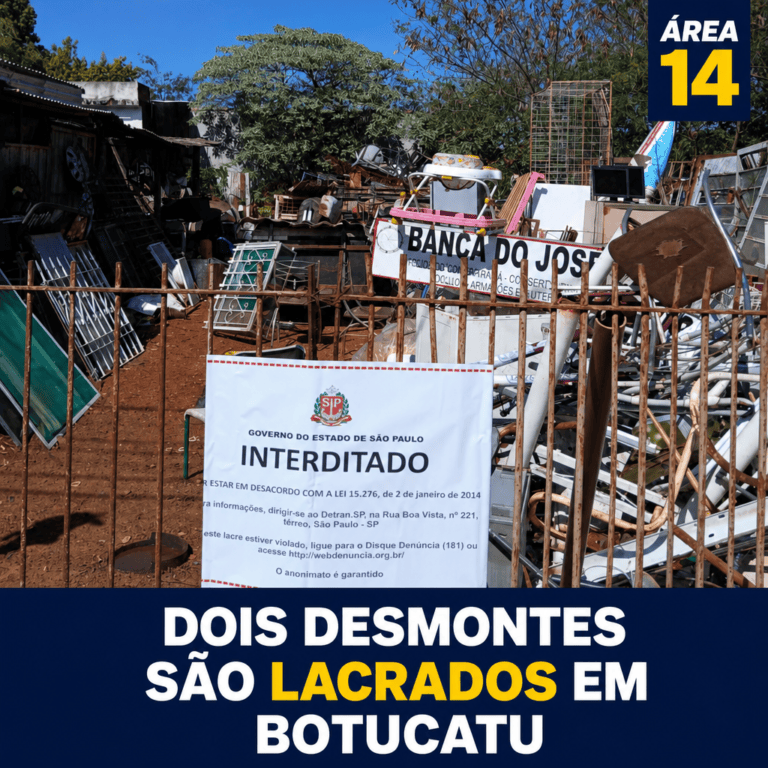 FISCALIZAÇÃO INTEGRADA IDENTIFICA IRREGULARIDADES E LACRA DOIS ESTABELECIMENTOS DE DESMONTE EM BOTUCATU