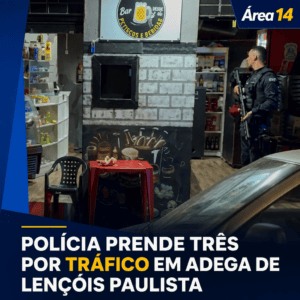 POLÍCIA PRENDE DONOS E FUNCIONÁRIA DE ADEGA POR TRÁFICO EM LENÇÓIS PAULISTA