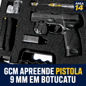 GCM PRENDE HOMEM POR PORTE ILEGAL DE ARMA APÓS OCORRÊNCIA ENVOLVENDO VEÍCULO EM BOTUCATU