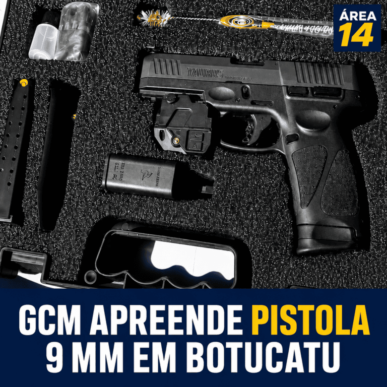 GCM PRENDE HOMEM POR PORTE ILEGAL DE ARMA APÓS OCORRÊNCIA ENVOLVENDO VEÍCULO EM BOTUCATU