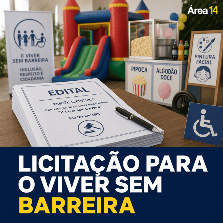 SÃO MANUEL ABRE LICITAÇÃO PARA ESTRUTURA DE LAZER DO II VIVER SEM BARREIRA