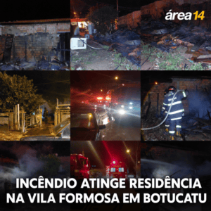 Incêndio atinge resistência na vila Formosa em Botucatu