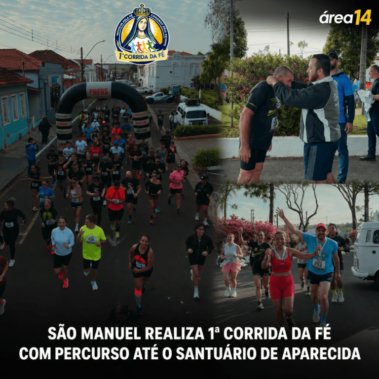 SÃO MANUEL REALIZA 1ª CORRIDA DA FÉ COM PERCURSO ATÉ O SANTUÁRIO DE APARECIDA