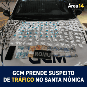 GCM PRENDE SUSPEITO DE TRÁFICO DE DROGAS NO SANTA MÔNICA