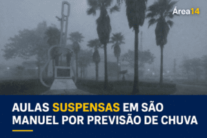 AULAS SUSPENSAS EM SÃO MANUEL NESTA SEXTA-FEIRA POR PREVISÃO DE CHUVA E VENTOS FORTES