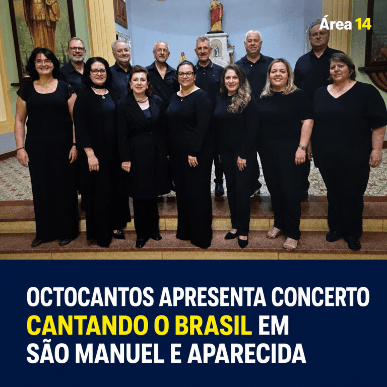 OCTOCANTOS APRESENTA CONCERTO CANTANDO O BRASIL EM SÃO MANUEL E APARECIDA