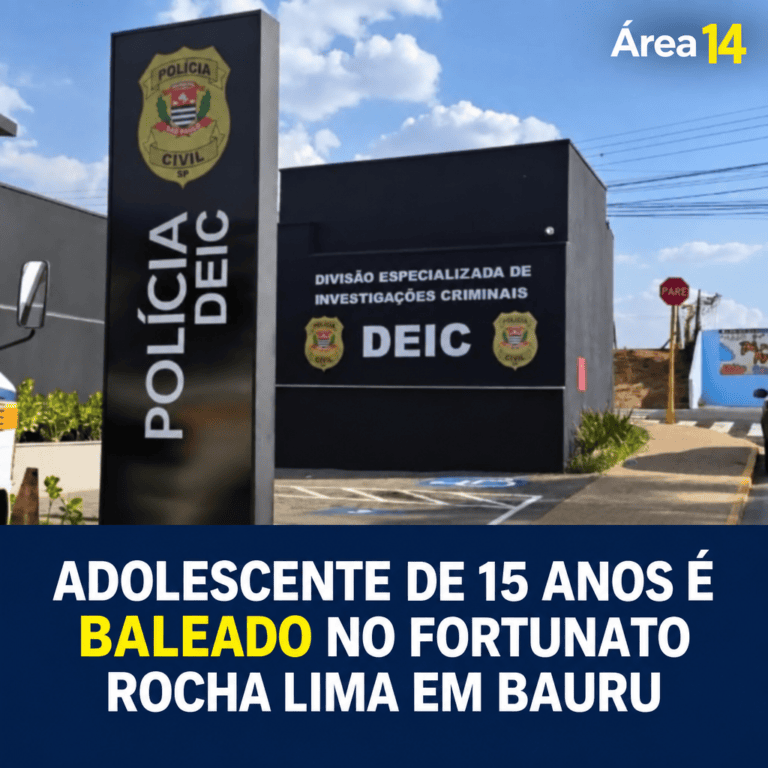 ADOLESCENTE DE 15 ANOS É BALEADO NO FORTUNATO ROCHA LIMA EM BAURU