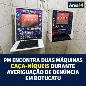 PM ENCONTRA DUAS MÁQUINAS CAÇA-NÍQUEIS DURANTE AVERIGUAÇÃO DE DENÚNCIA EM BOTUCATU