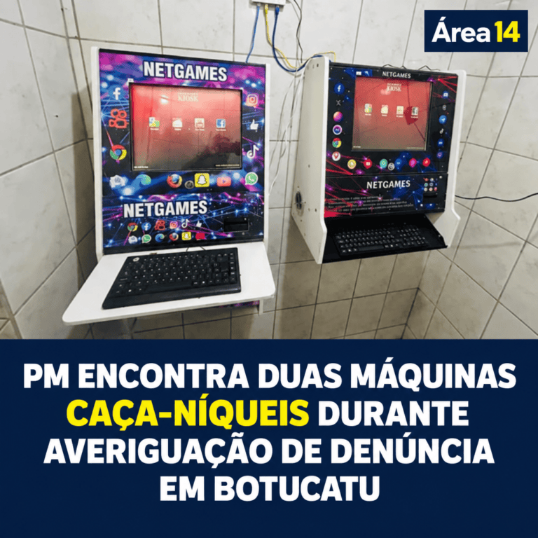 PM ENCONTRA DUAS MÁQUINAS CAÇA-NÍQUEIS DURANTE AVERIGUAÇÃO DE DENÚNCIA EM BOTUCATU