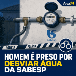 HOMEM É PRESO APÓS LIGAÇÃO CLANDESTINA DESVIAR ÁGUA DA SABESP PARA CASA EM BOTUCATU