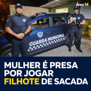 MULHER É PRESA APÓS JOGAR FILHOTE DE CACHORRO DE SACADA EM BOTUCATU