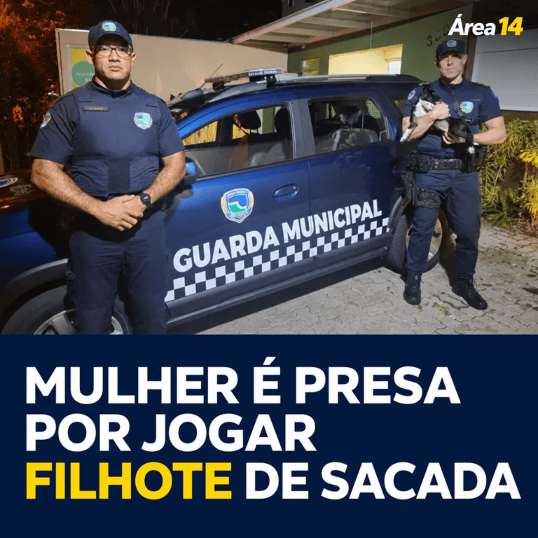 MULHER É PRESA APÓS JOGAR FILHOTE DE CACHORRO DE SACADA EM BOTUCATU