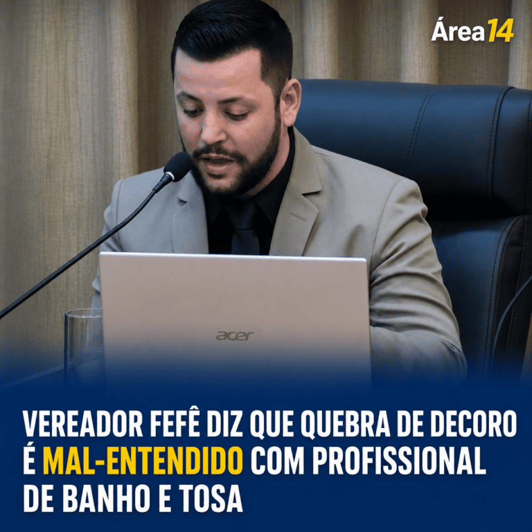 VEREADOR FEFÊ DIZ QUE “SUPOSTA” QUEBRA DE DECORO É MAL-ENTENDIDO COM PROFISSIONAL DE BANHO E TOSA
