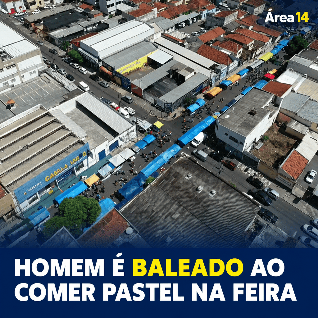 HOMEM É BALEADO NA PERNA ENQUANTO COMIA PASTEL NA FEIRA DA RUA GUSTAVO MACIEL, EM BAURU