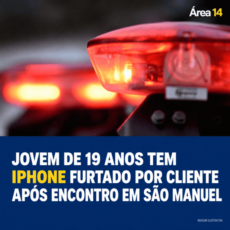 JOVEM DE 19 ANOS TEM IPHONE FURTADO POR CLIENTE APÓS ENCONTRO EM SÃO MANUEL