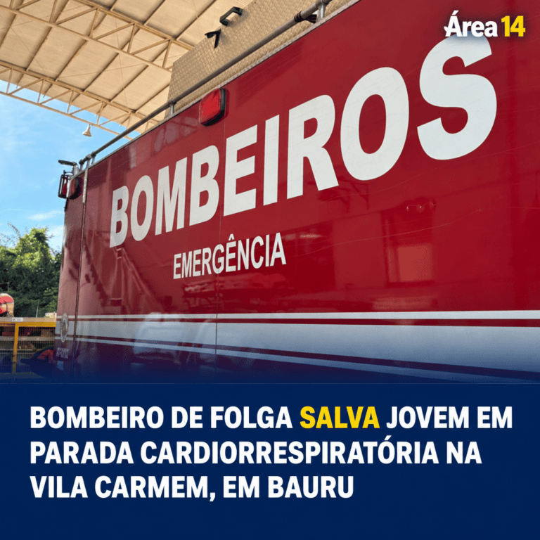 BOMBEIRO DE FOLGA SALVA JOVEM EM PARADA CARDIORRESPIRATÓRIA NA VILA CARMEM, EM BAURU
