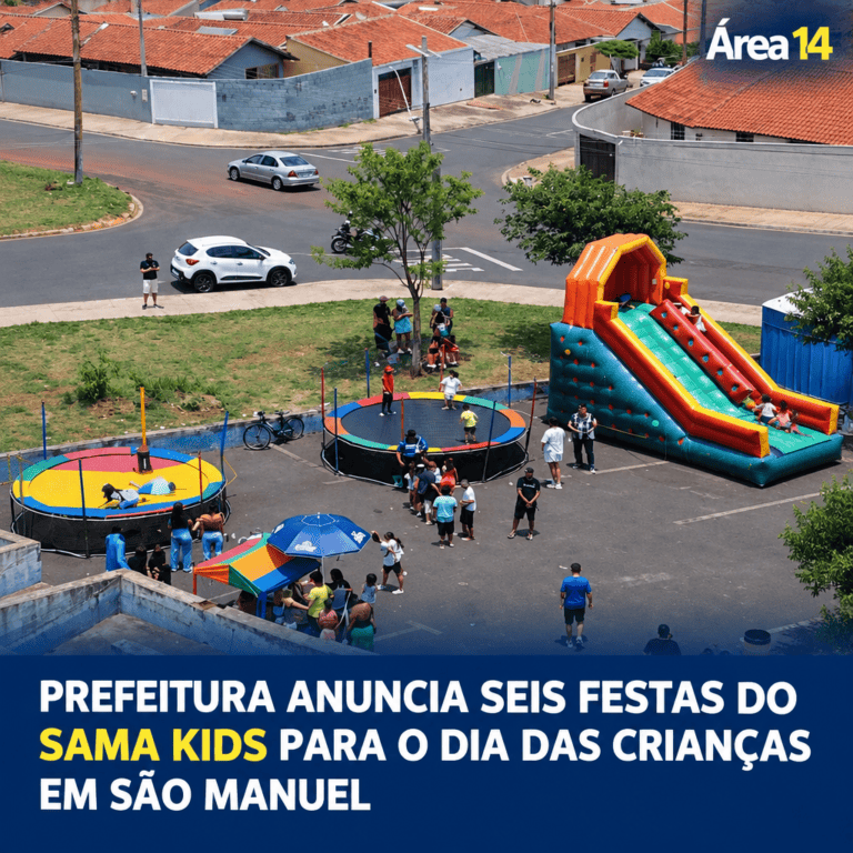 PREFEITURA ANUNCIA SEIS FESTAS DO SAMA KIDS PARA O DIA DAS CRIANÇAS EM SÃO MANUEL