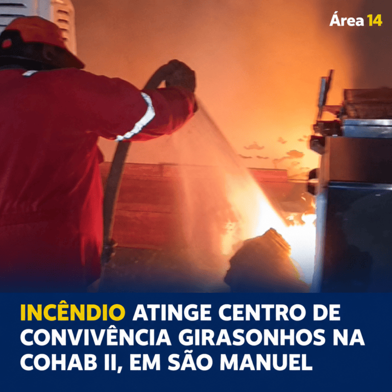 INCÊNDIO ATINGE CENTRO DE CONVIVÊNCIA GIRASONHOS NA COHAB II, EM SÃO MANUEL