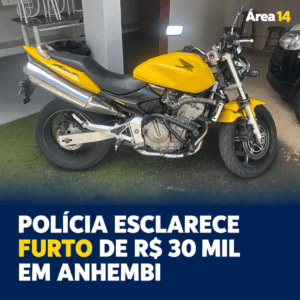 POLÍCIA ESCLARECE FURTO DE R$ 30 MIL EM ANHEMBI