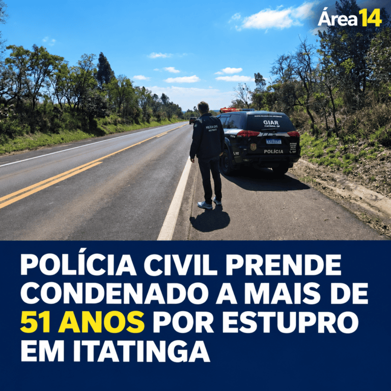 POLÍCIA CIVIL PRENDE CONDENADO A MAIS DE 51 ANOS POR ESTUPRO EM ITATINGA