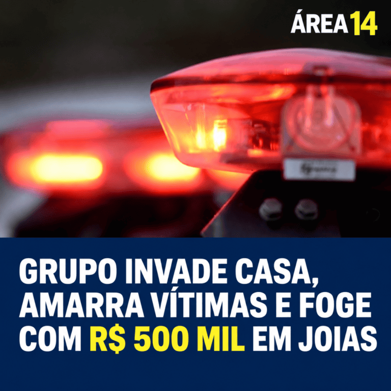 QUATRO ARMADOS INVADEM CASA NO CENTRO DE LENÇÓIS PAULISTA, AMARRAM MORADORES E FOGEM COM R$ 500 MIL EM JOIAS