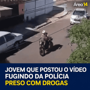 JOVEM QUE POSTOU VÍDEO FUGINDO DA POLÍCIA É PRESO COM DROGAS EM BARIRI