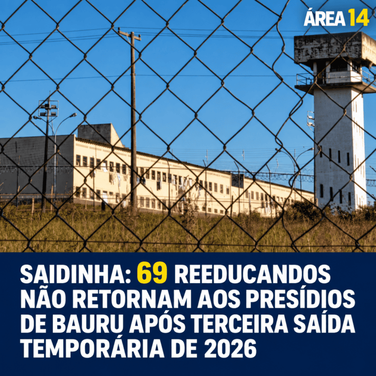 SAIDINHA: 69 REEDUCANDOS NÃO RETORNAM AOS PRESÍDIOS DE BAURU APÓS TERCEIRA SAÍDA TEMPORÁRIA DE 2026