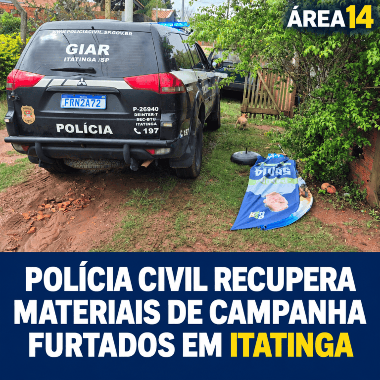 POLÍCIA CIVIL RECUPERA MATERIAIS DE CAMPANHA FURTADOS EM ITATINGA