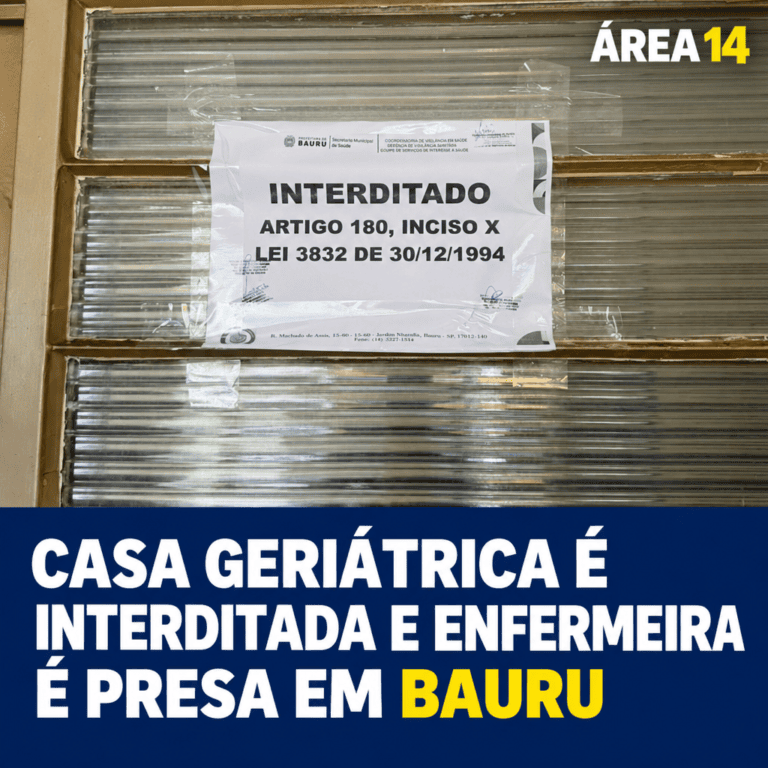 CASA GERIÁTRICA É INTERDITADA E ENFERMEIRA É PRESA EM BAURU