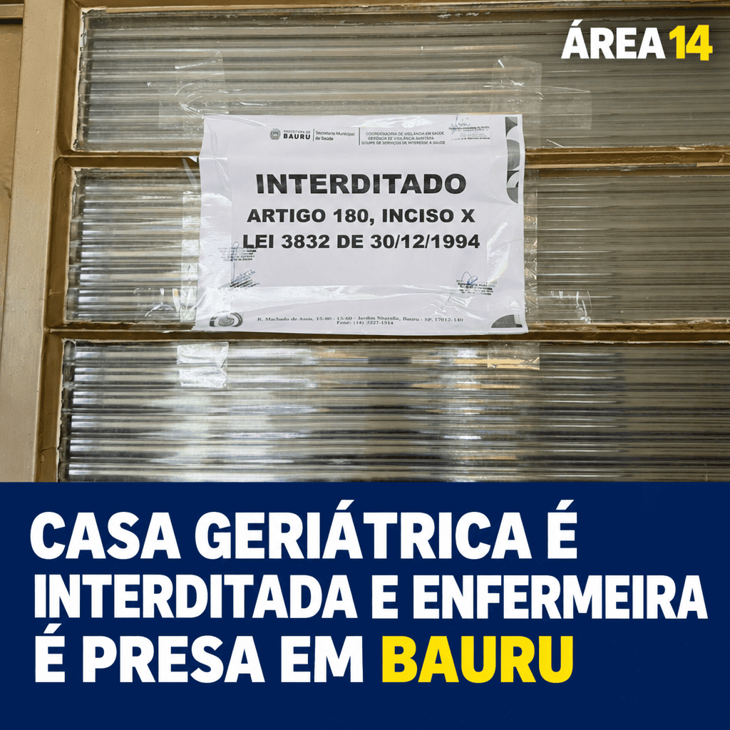 CASA GERIÁTRICA É INTERDITADA E ENFERMEIRA É PRESA EM BAURU