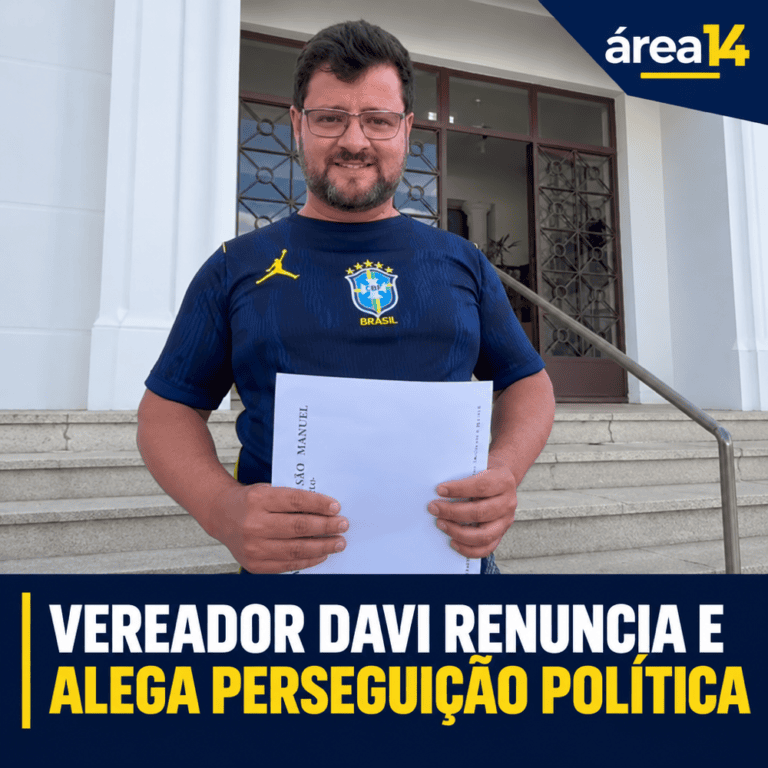 VEREADOR DAVI RENUNCIA AO MANDATO EM SÃO MANUEL E ALEGA PERSEGUIÇÃO POLÍTICA