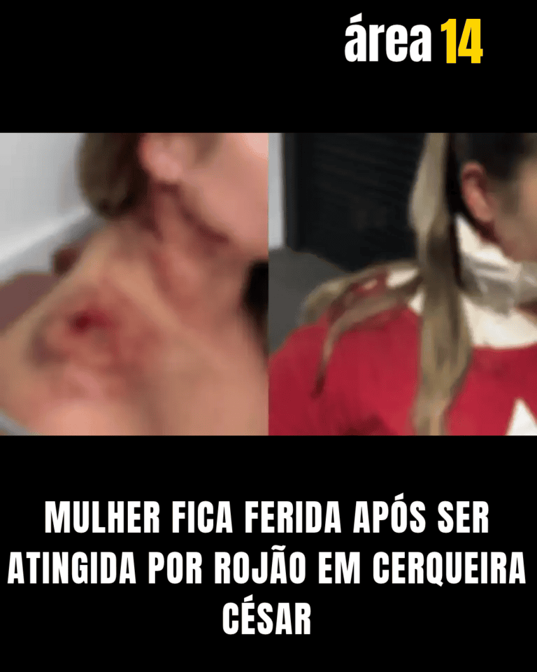 MULHER FICA FERIDA APÓS SER ATINGIDA POR ROJÃO DURANTE COMEMORAÇÃO EM CERQUEIRA CÉSAR