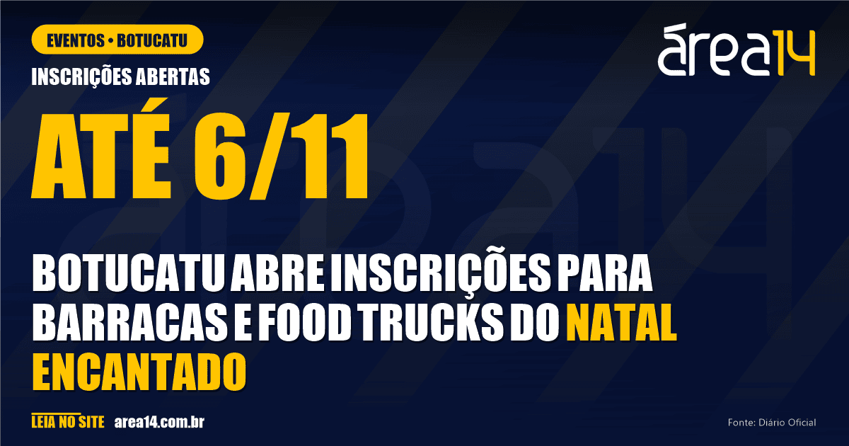 Botucatu abre inscrições para barracas e food trucks do Natal Encantado 2026