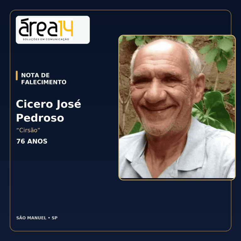 Falece Cicero José Pedroso aos 76 anos