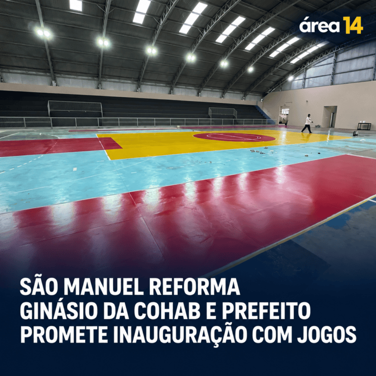 SÃO MANUEL REFORMA GINÁSIO DA COHAB E PREFEITO PROMETE INAUGURAÇÃO COM JOGOS