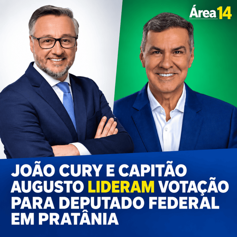 João Cury e Capitão Augusto lideram votação para deputado federal em Pratânia