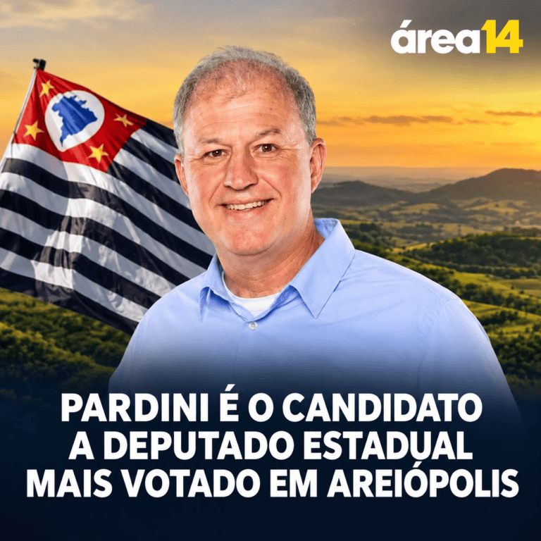 Pardini é o candidato a deputado estadual mais votado em Areiópolis