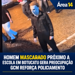 HOMEM MASCARADO PRÓXIMO A ESCOLA EM BOTUCATU GERA PREOCUPAÇÃO; GCM REFORÇA POLICIAMENTO