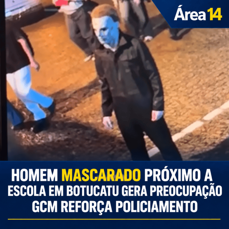 HOMEM MASCARADO PRÓXIMO A ESCOLA EM BOTUCATU GERA PREOCUPAÇÃO; GCM REFORÇA POLICIAMENTO