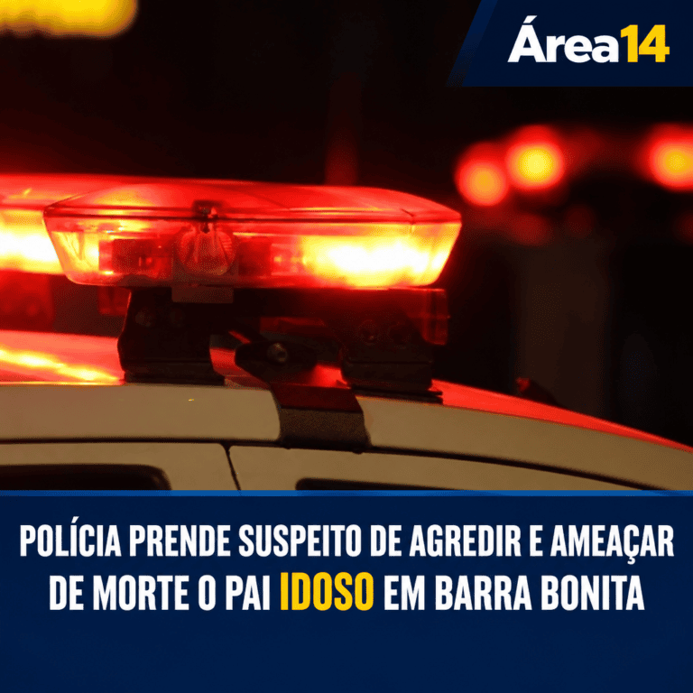 POLÍCIA PRENDE HOMEM SUSPEITO DE AGREDIR E AMEAÇAR DE MORTE O PAI IDOSO EM BARRA BONITA