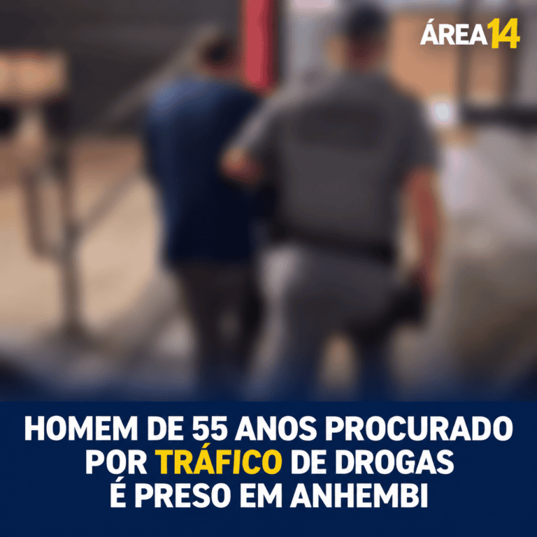 HOMEM DE 55 ANOS PROCURADO POR TRÁFICO DE DROGAS É PRESO EM ANHEMBI