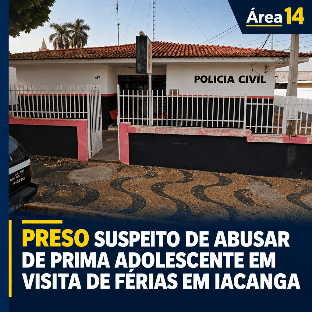 PRESO SUSPEITO DE ABUSAR DE PRIMA ADOLESCENTE EM VISITA DE FÉRIAS EM IACANGA