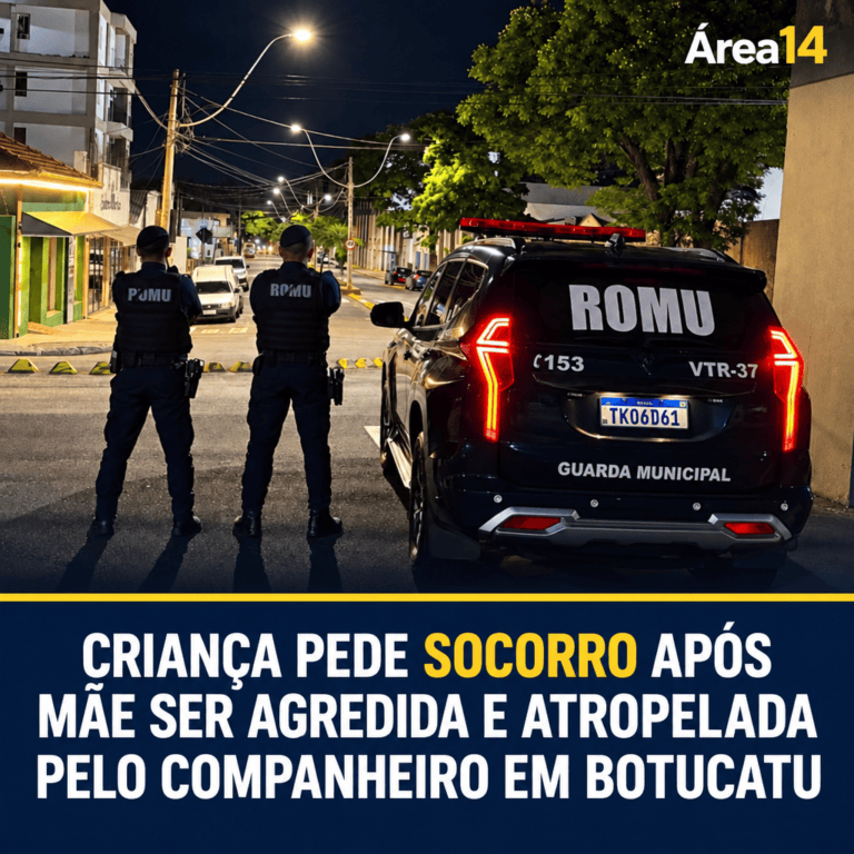 CRIANÇA PEDE SOCORRO APÓS MÃE SER AGREDIDA E ATROPELADA PELO COMPANHEIRO EM BOTUCATU