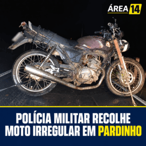 MOTOCICLISTA SEM HABILITAÇÃO SOFRE QUEDA DURANTE FISCALIZAÇÃO DA POLÍCIA MILITAR EM PARDINHO