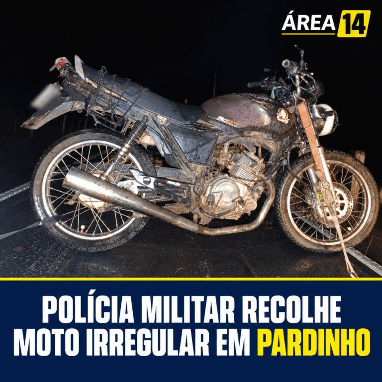 MOTOCICLISTA SEM HABILITAÇÃO SOFRE QUEDA DURANTE FISCALIZAÇÃO DA POLÍCIA MILITAR EM PARDINHO